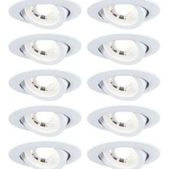LED-alasvalo Ø82mm kääntyvä 70° 4.8W 10x450lm himmennettävä 3000K valkoinen, 10kpl/pkt - Paulmann Best