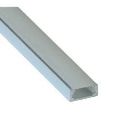 FTLight LED-asennuslista Slim läpikuultava kansi 2000x15x6 mm alumiini New
