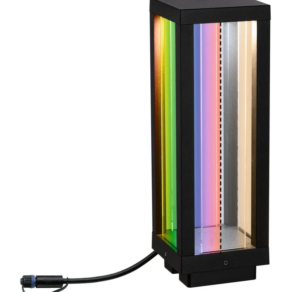 LED-lyhty Plug & Shine Classic, 30cm, Smart Home Zigbee 3.0, IP44, RGBW, antrasiitti - Paulmann