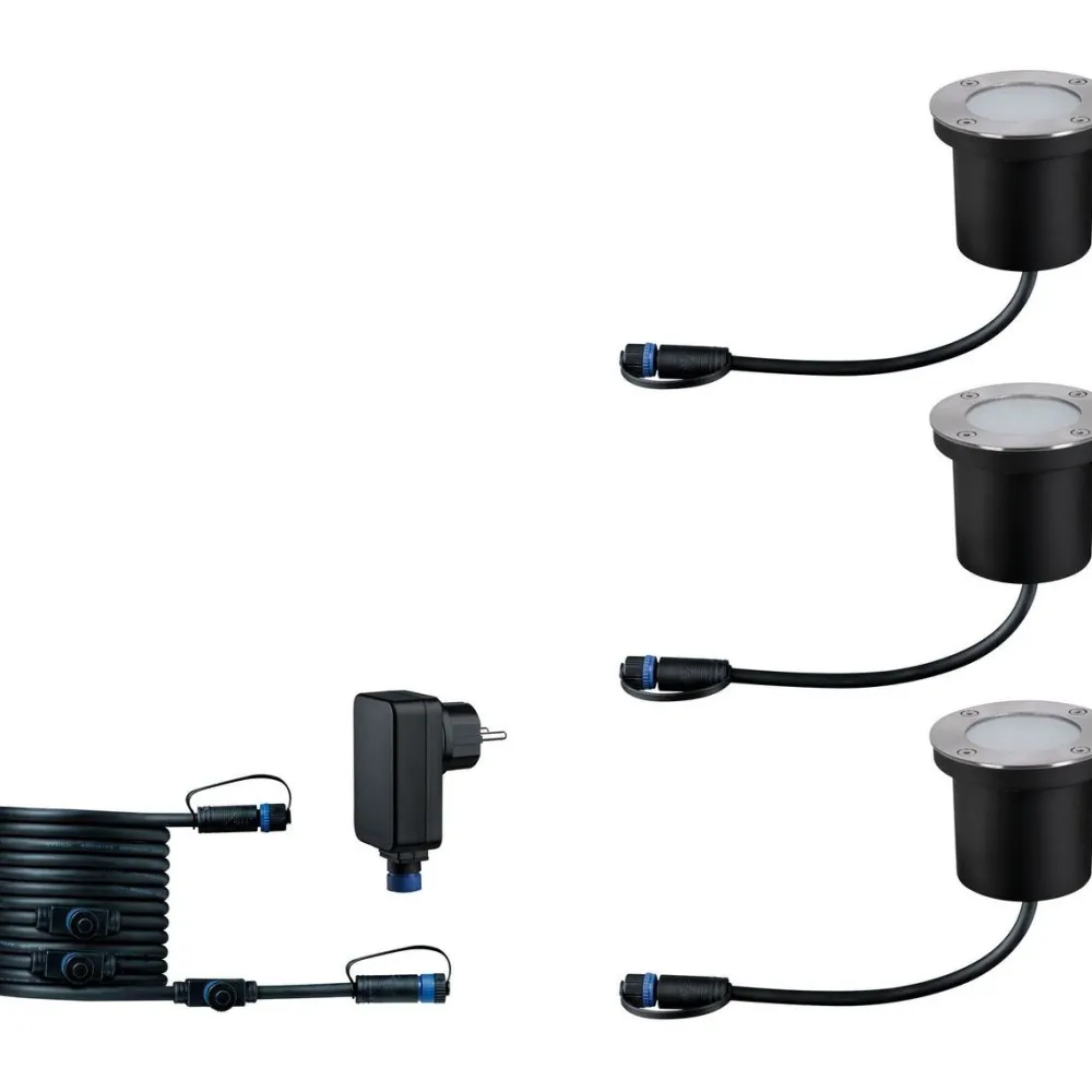 LED-Maavalaisin aloitussetti Plug & Shine upotettava RGBW - Paulmann Online