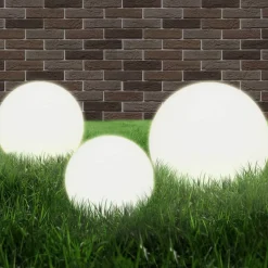 Led-pallovalaisimet 3 kpl 20/30/40 cm akryyli - FinePRICE Outlet