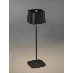 LED-pöytävalaisin Capri ladattava musta - Konstsmide