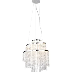 Trio LED-riippuvalaisin Pomp, 38cm, kromi/kirkas Discount