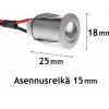 LED-saunavalaisin Highline Sauna+ 1x3W alumiini lisäosa settiin - Saas Instruments Outlet