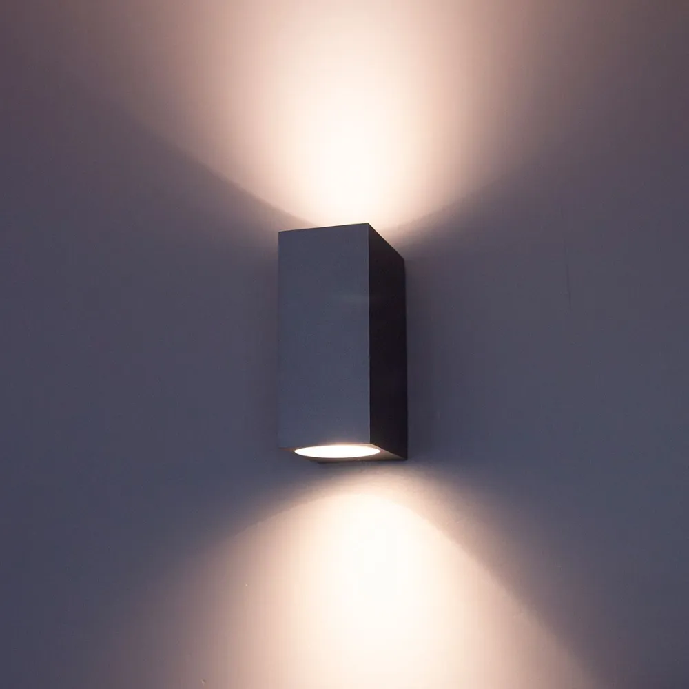 FTLight LED-seinävalaisin Diva, GU10, IP44, tummanharmaa Best