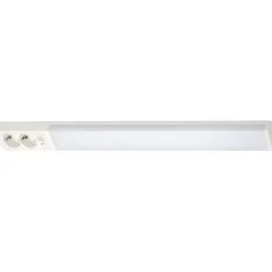 Airam LED-työpistevalaisin Handy 750, 11W/830/840, 750x74mm, 2-osainen pistorasia+kytkin, IP21, valkoinen/opaali Best