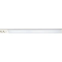 Airam LED-työpistevalaisin Handy 1100, 14W/830/840, 1100x74mm, 2-osainen pistorasia+kytkin, IP21, valkoinen/opaali Clearance