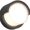 LED-ulkoseinävalaisin Puno pyöreä mattamusta - Trio Best