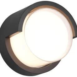 LED-ulkoseinävalaisin Puno pyöreä mattamusta - Trio Best