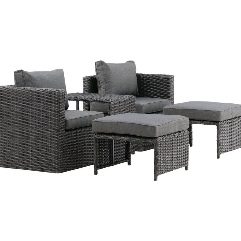 Venture Home Lepotuolisetti Quad harmaa Hot