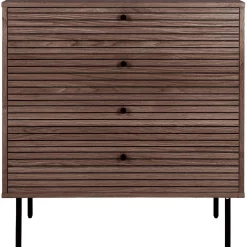 Lipasto Kyoto, 4 laatikolla, 80x40x85cm, tummanruskea - House Nordic Hot