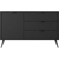 Lipasto 1D3S LANTE, 82x138cm, musta - Nomla Outlet