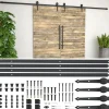 FinePRICE Liukuoven asennussarja teräs 2x183 cm musta New