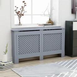 Lämpöpatterin suoja antrasiitti 152x19x81 cm mdf - FinePRICE Clearance