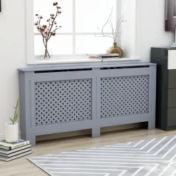 FinePRICE Lämpöpatterin suoja antrasiitti 172x19x81 cm mdf Best