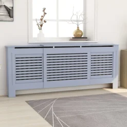 FinePRICE Lämpöpatterin suoja harmaa mdf 205 cm Discount