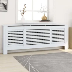 FinePRICE Lämpöpatterin suoja valkoinen mdf 205 cm Sale