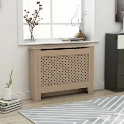 FinePRICE Lämpöpatterin suoja 112x19x81 cm mdf Clearance