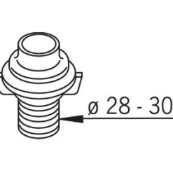 Oras Läpivientikappale 126753-11 Ø 28-30 mm valkoinen Discount