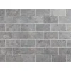 Luonnonkivilaatta Light Grey Marble Tile, 100x200mm - Qualitystone