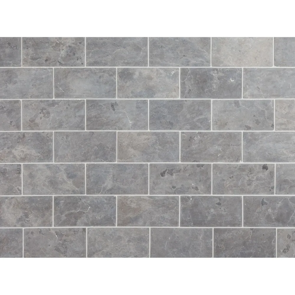 Luonnonkivilaatta Light Grey Marble Tile, 100x200mm - Qualitystone
