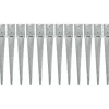 Maapiikit 12 kpl hopea 10x10x76 cm galvanoitu teräs - FinePRICE Clearance