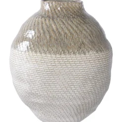 House Nordic Maljakko Vase, ø26x30.5cm, valkoinen/vihreä Outlet
