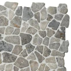 Marmorimosaiikki Mosaic Light Grey Interlock, verkolla, vapaa mitta - Qualitystone Discount