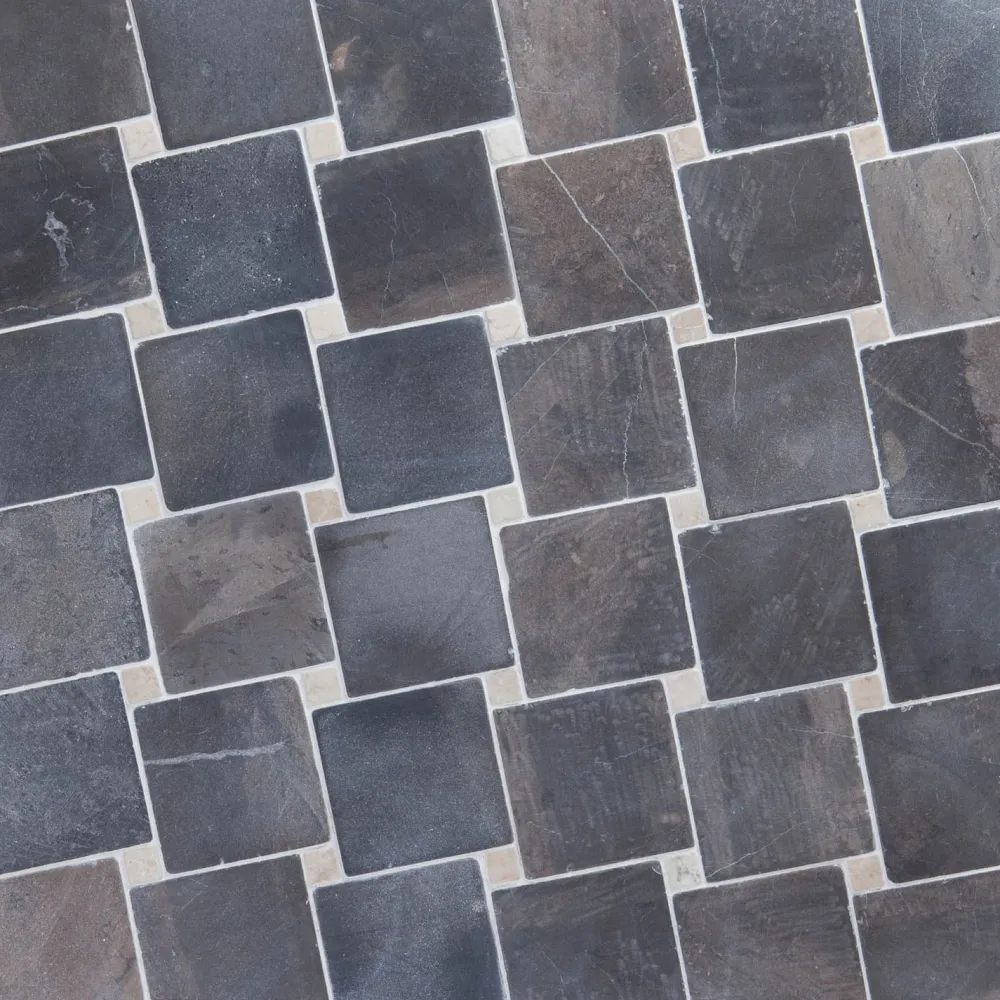 Qualitystone Marmorimosaiikki Diagonal Gray-White, verkolla, 100x100/20x20 mm Best