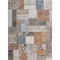 Matto Patchwork ruskea monivärinen - Benina Best