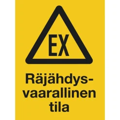 Merkintäkilpi "Räjähdysvaarallinentila", 20x30cm - Suomen Turvakauppa Sale