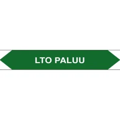 Suomen Turvakauppa Merkintätarra/putkistotarra "LTO paluu", 16x2.5cm, 5kpl Outlet