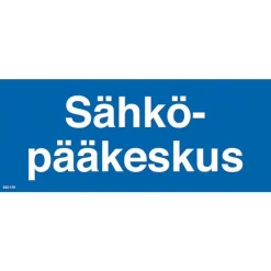 Suomen Turvakauppa Merkintätarra "Sähköpääkeskus", 30x10cm