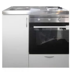 Minikeittiö MKB-100, leveys 100cm, uunilla ja keraamisella liedellä - Limatec Outlet