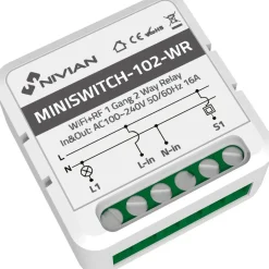 Minikokoinen virtakytkin Nivian Smart, 1 rele, TUYA Smartlife Wifi/Wlan - Celotron Best