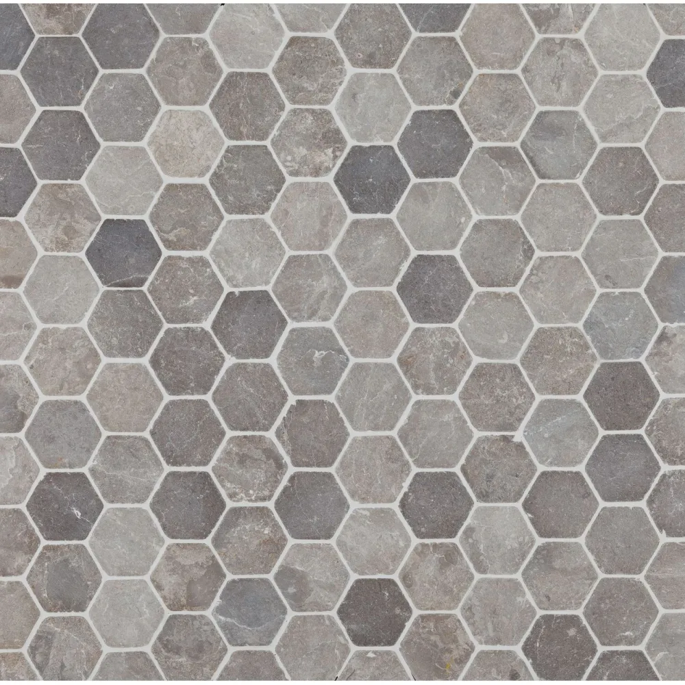 Qualitystone Mosaiikkilaatta Hexagon Light Grey, 60x60mm Online