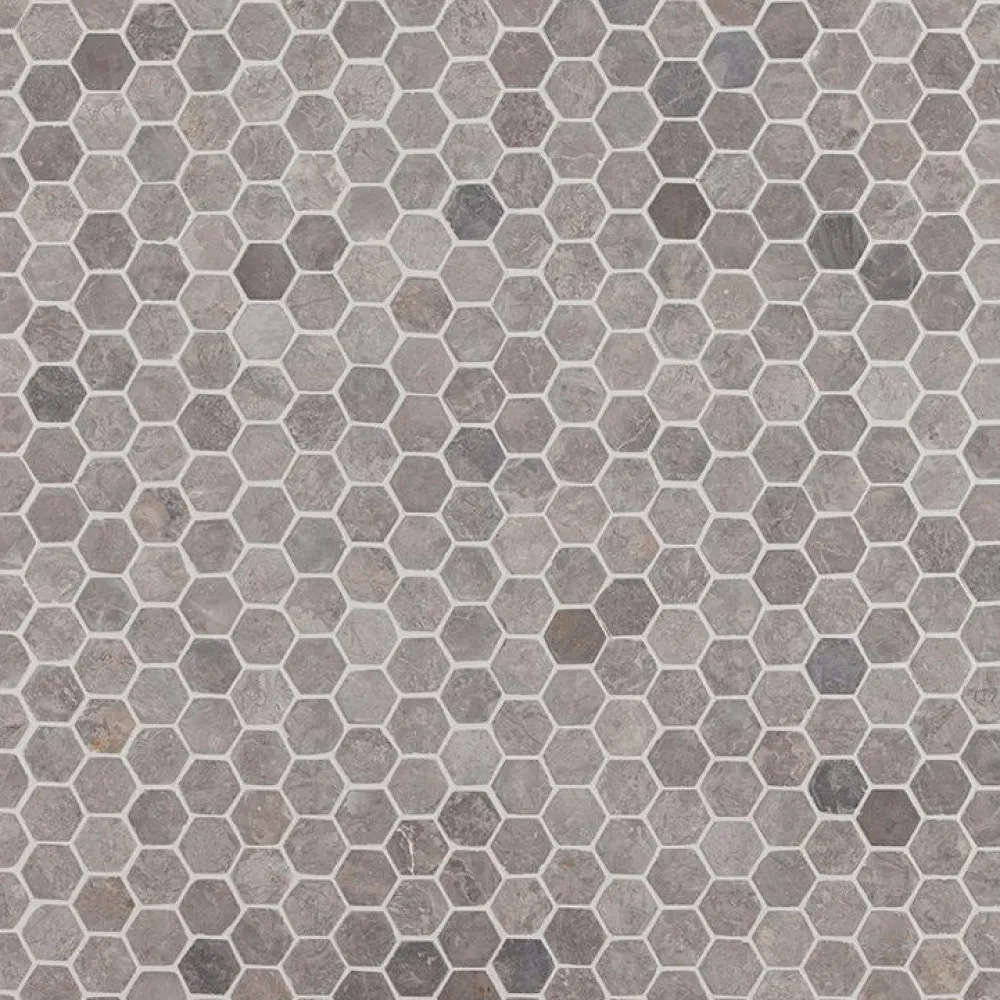 Qualitystone Mosaiikkilaatta Hexagon Mini Light Grey, 30x30mm Best