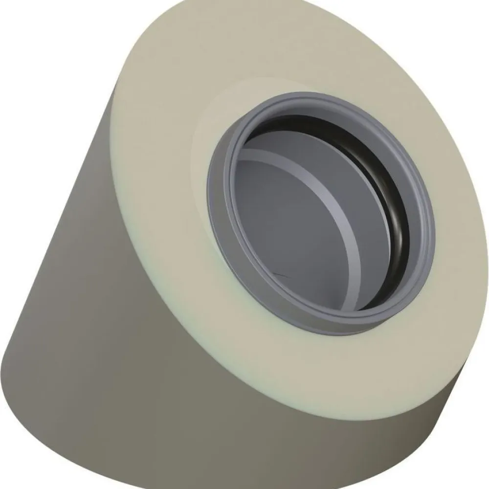 BetterPipe Muhvikulma , viemäri- ja radon-tuuletus, Ø110mm, 45°, LE100 Outlet