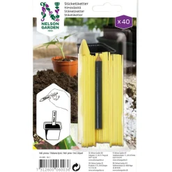 Nimikyltti kasveille , 40 kpl, muovi, keltainen - Nelson Garden Best