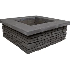 Nuotiopaikka Lakka Loimu + kansi, 1200x1200x420mm, musta - Lakka Rakennustuotteet Online