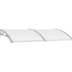 FinePRICE Ovikatos harmaa ja läpinäkyvä 200x80 cm PC Discount