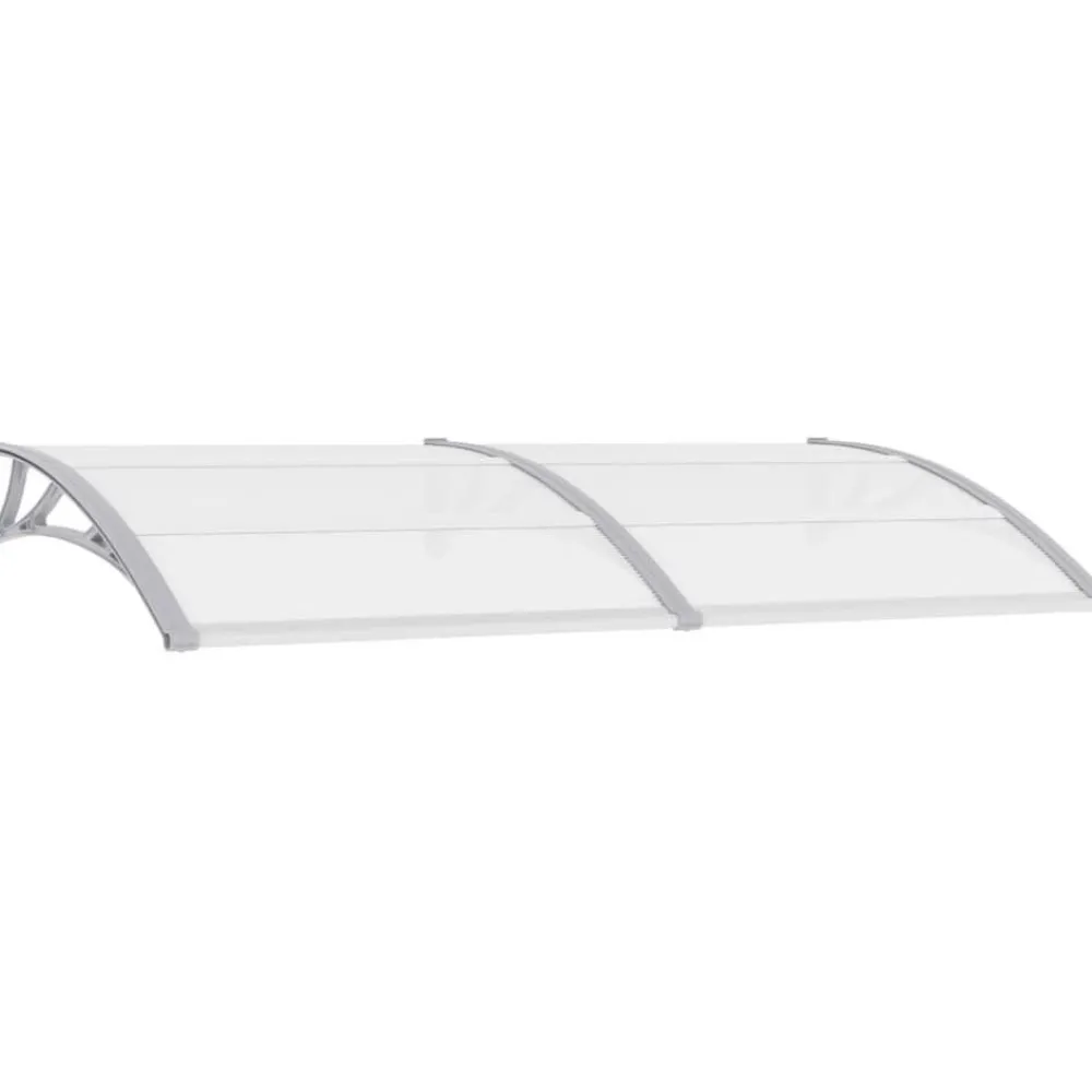 FinePRICE Ovikatos harmaa ja läpinäkyvä 200x80 cm PC Discount