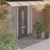 FinePRICE Ovikatos 400x100 cm polykarbonaatti musta/vaalea Outlet
