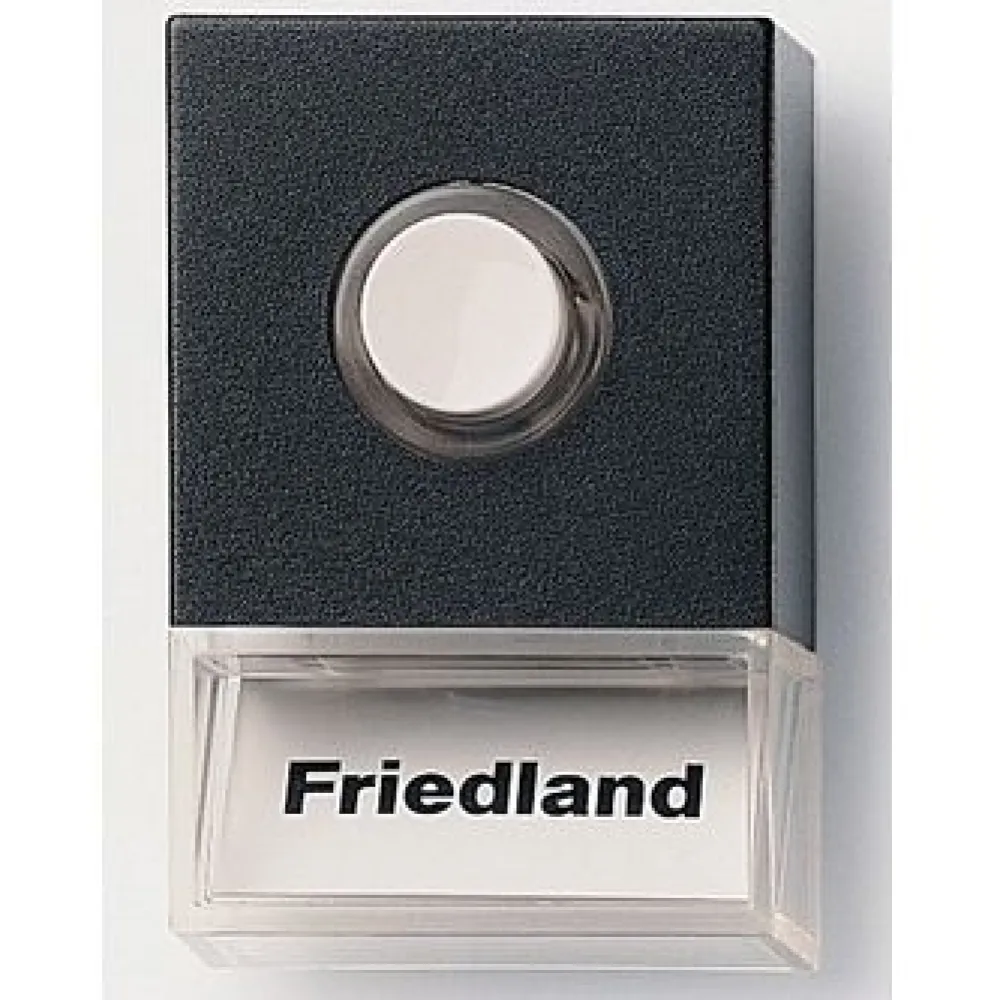 Ovikellopainike D723 Pushlite musta valolla - Friedland Online