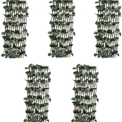 Pajusäleikköaidat 5 kpl keinotekoisilla lehdillä 180x60 cm - FinePRICE