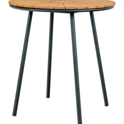 House Nordic Parvekepöytä Cleveland, ø70cm, tiikki, ruskea/musta Best