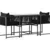 Parvekeryhmä Noto, 120x60cm Noto-pöytä + 2 Noto-tuolia, musta - Venture Home Hot