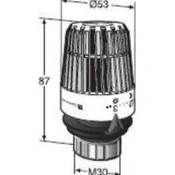 IMI Hydronic Engineering Patteriventtiilin termostaatti TRV 300, M30, rajoitettu kiintoanturi, 6-21°C Hot