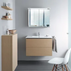 Bathlife Peilikaappi LED-valaisimella Glänsa 800 mm valkoinen Online