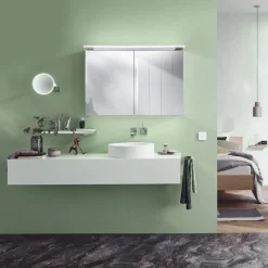 Peilikaappi LED-valaisimella Glänsa 1000 mm valkoinen - Bathlife Outlet